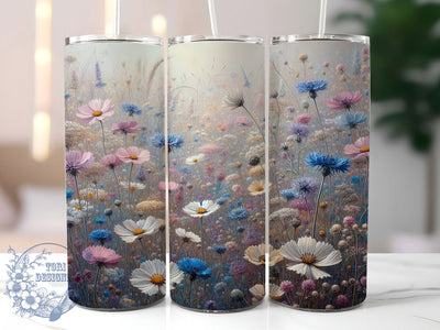 Spring Meadow Wildflower Tumbler, Wildflower Pattern Cup, Garden Bloom Design, Nature Lover Gift, Seasonal Flower Art, Meadow Pattern Wrap, Botanical Spring Cup Sublimation ToriDesigns 