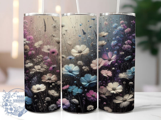 Spring Meadow Wildflower Tumbler, Wildflower Pattern Cup, Garden Bloom Design, Nature Lover Gift, Seasonal Flower Art, Meadow Pattern Wrap, Botanical Spring Cup Sublimation ToriDesigns 