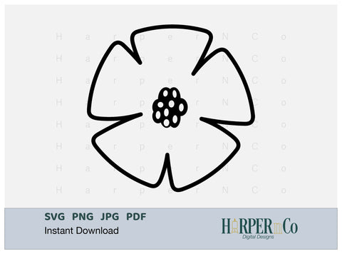 Spring Outline 12 SVG PNG Cut EPS File SVG HarperNCo 