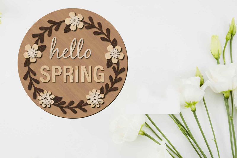 Spring Panels Set Multilayer Templates, Wood Cut and Paper Cut, Laser ...