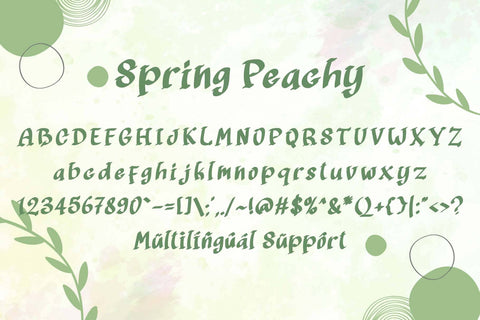 Spring Peachy Font Prasetya Letter 