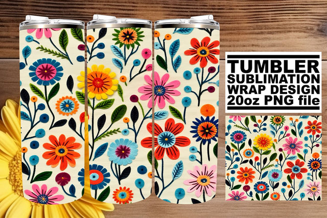 Spring Petals 3D Tumbler Wrap Design Sublimation afrosvg 