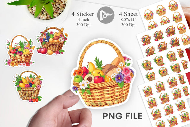 Spring Picnic Sticker Sublimation artnoy 