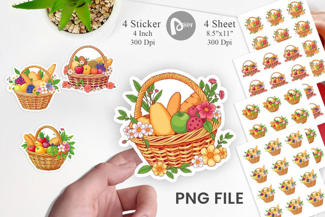 Spring Picnic Sticker Sublimation artnoy 