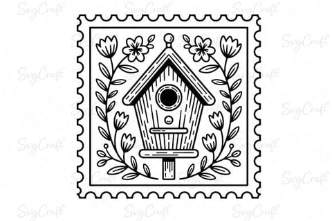 Spring Postal Stamps SVG Bundle | Vintage Floral SVG Bundle SVG Svgcraft 