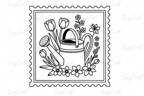 Spring Postal Stamps SVG Bundle | Vintage Floral SVG Bundle SVG Svgcraft 