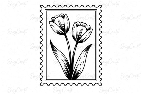 Spring Postal Stamps SVG Bundle | Vintage Floral SVG Bundle SVG Svgcraft 