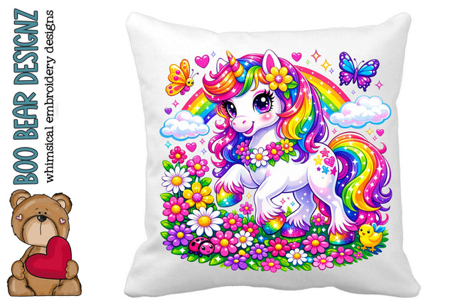 Spring Rainbow Unicorn Clipart Sublimation Boo Bear Designz 