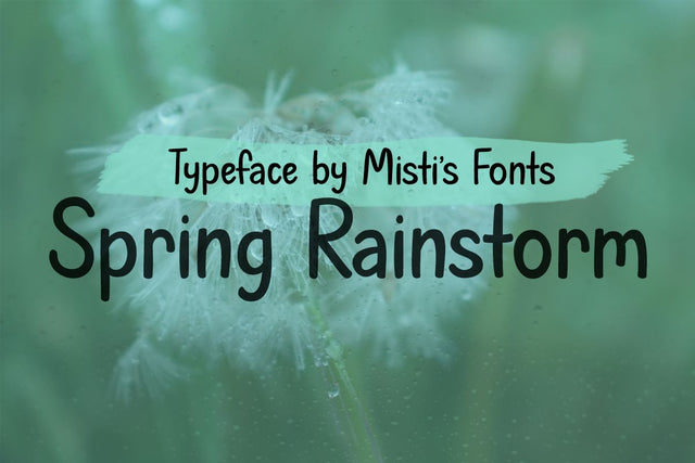 Spring Rainstorm Font Misti's Fonts 