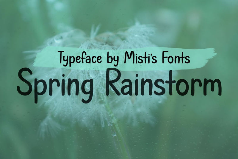 Spring Rainstorm Font Misti's Fonts 