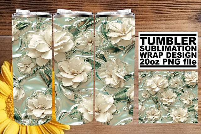 Spring Reverie Tumbler Wrap: Blossom Bliss Sublimation afrosvg 