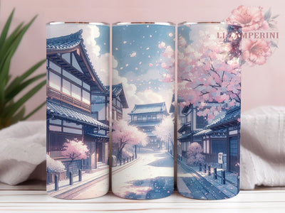 Spring Sakura Cherry Blossom Tumbler, Spring Sakura Design, 20oz Sublimation Wrap, Floral Drinkware, Japanese Aesthetic, Sakura Town Mug, Nature Lover Gift Sublimation Li Zamperini 