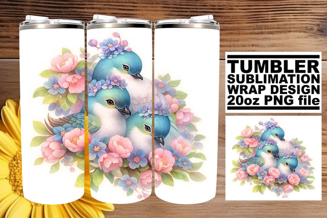 Spring Serenade Tumbler Design Sublimation afrosvg 