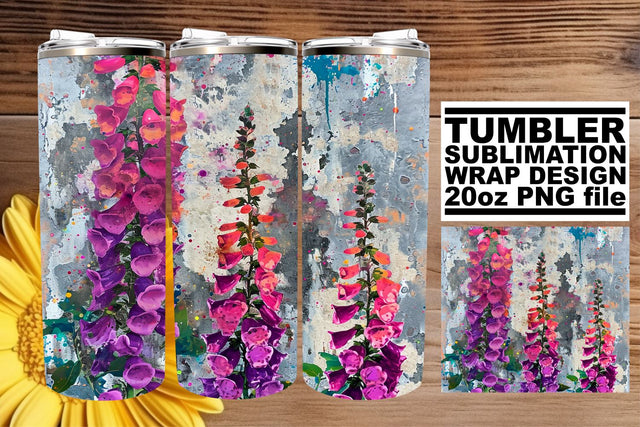 Spring Serenade Tumbler Wrap: Blossom Bouquet Sublimation afrosvg 