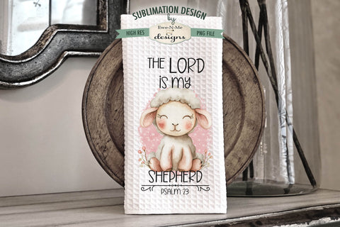 Spring Sheep Lamb Faith Based Kitchen Dish Towel Sublimation Sublimation Ewe-N-Me Designs 