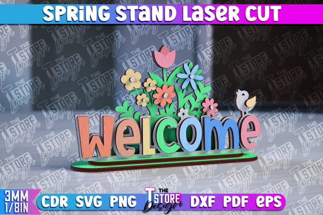Spring Stand SVG Design | Summer Decorative Stand | 3D Stand SVG The T Store Design 