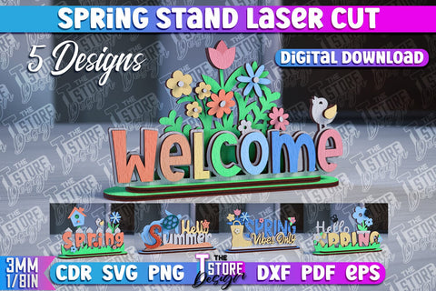 Spring Stand SVG Design | Summer Decorative Stand | 3D Stand SVG The T Store Design 