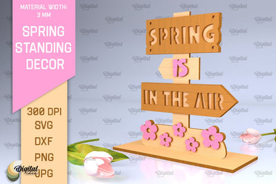 Spring Standing Decor SVG. Home Decor Laser Cut SVG Evgenyia Guschina 