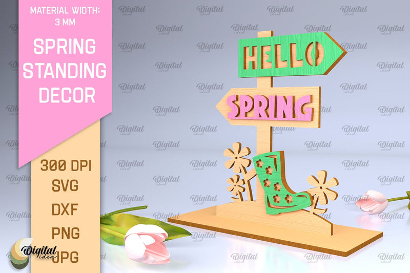 Spring Standing Decor SVG. Home Decor Laser Cut SVG Evgenyia Guschina 