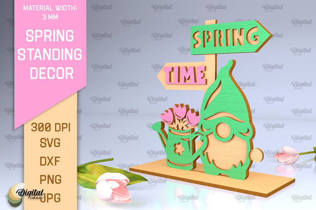 Spring Standing Decor SVG. Home Decor Laser Cut SVG Evgenyia Guschina 