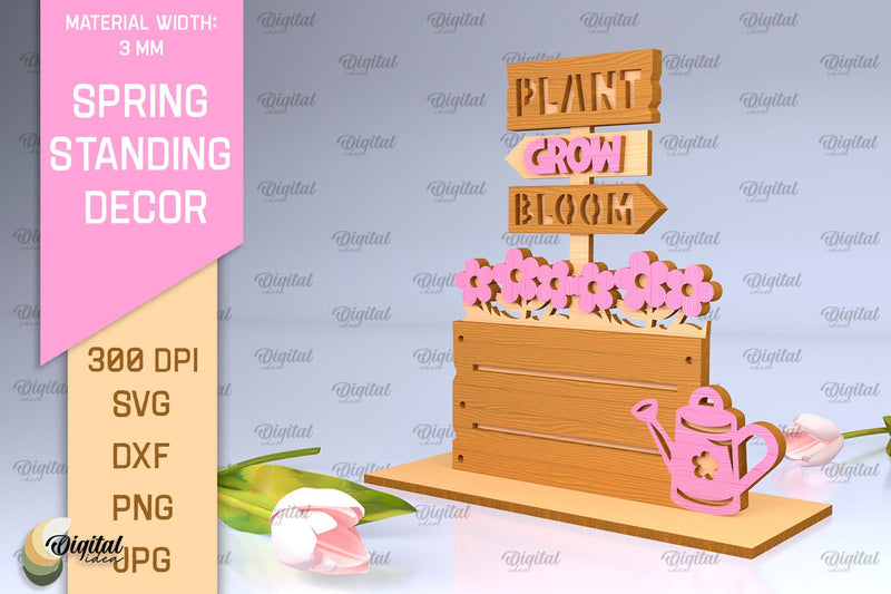 Spring Standing Decor SVG. Home Decor Laser Cut SVG Evgenyia Guschina 
