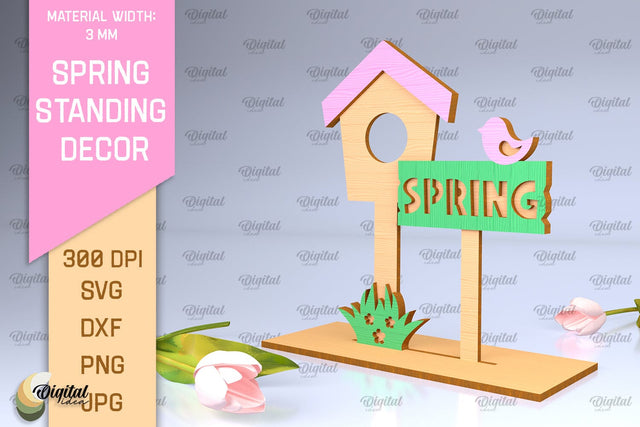 Spring Standing Decor SVG. Home Decor Laser Cut SVG Evgenyia Guschina 