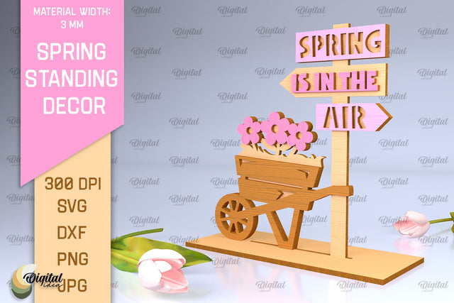 Spring Standing Decor SVG. Home Decor Laser Cut SVG Evgenyia Guschina 