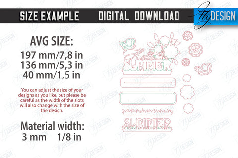 Spring Stands Laser Cut Bundle | Wooden Desktop Signs | Floral Design | Home Décor | CNC Files SVG Fly Design 