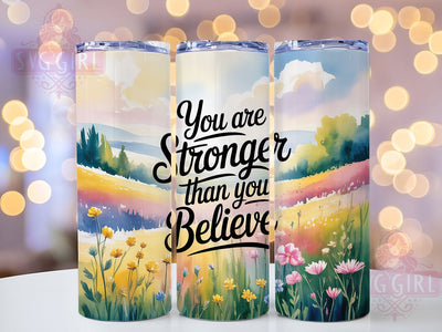 Spring Strength Quote 20oz Tumbler, Inspirational Gift, Sublimation Wrap, Positive Mug, 20oz Tumbler Design, Strength Quote Art, Seasonal Theme Sublimation SvggirlplusArt 