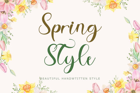 Spring Style Font Prasetya Letter 