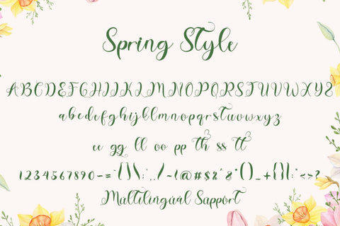 Spring Style Font Prasetya Letter 
