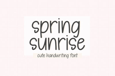 Spring Sunset - Cute Font Font KA Designs 