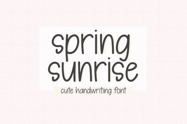 Spring Sunset - Cute Font Font KA Designs 
