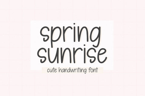 Spring Sunset - Cute Font Font KA Designs 