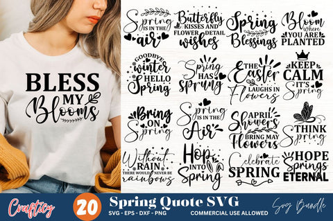 Spring SVG Bundle, Spring Quotes Bundle SVG Designangry 