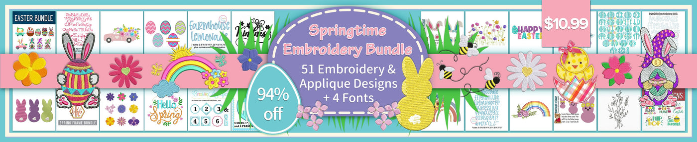 Spring Time Embroidery Bundle