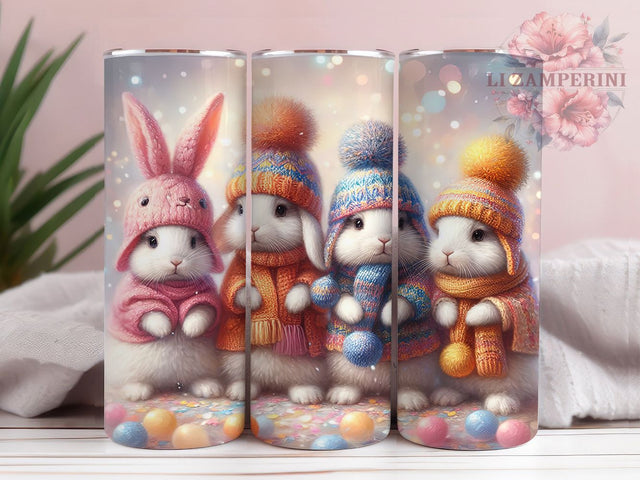 Spring Travel Bunny 20oz Tumbler, Spring Rabbit Design, Travel Bunny Sublimation, 20oz Tumbler PNG Wrap, Holiday Cup Wrap, Seasonal Sublimation Design, Digital Easter Rabbit Wrap Sublimation Li Zamperini 