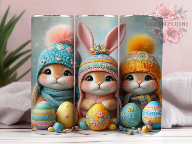 Spring Travel Bunny 20oz Tumbler, Spring Rabbit Design, Travel Bunny Sublimation, 20oz Tumbler PNG Wrap, Holiday Cup Wrap, Seasonal Sublimation Design, Digital Easter Rabbit Wrap Sublimation Li Zamperini 