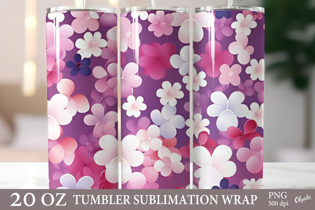 Spring Tumbler Sublimation Wrap PNG. 20 OZ Tumbler Sublimation Olga Terlyanskaya 