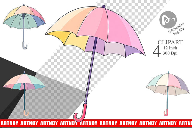 Spring Umbrella Clipart Sublimation artnoy 