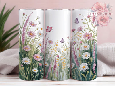 Spring Vibe Flower 20oz Tumbler, Flower Lover Cup Wrap, Spring Vibe Design, Sublimation Tumbler Wrap, 20Oz Tumbler Design, Artistic Floral Cup, Stylish Spring Flower Wrap Sublimation Li Zamperini 