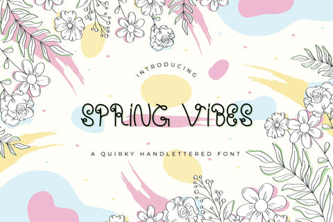 Spring Vibes - A Quirky Handlettered Font Font CraftLabSVG 
