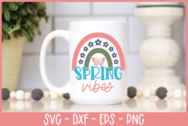 Spring Vibes Rainbow SVG SVG B Renee Design 