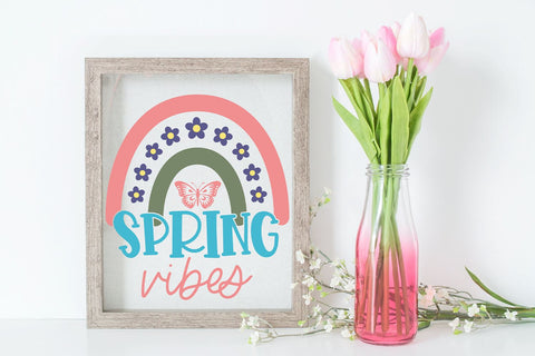 Spring Vibes Rainbow SVG SVG B Renee Design 