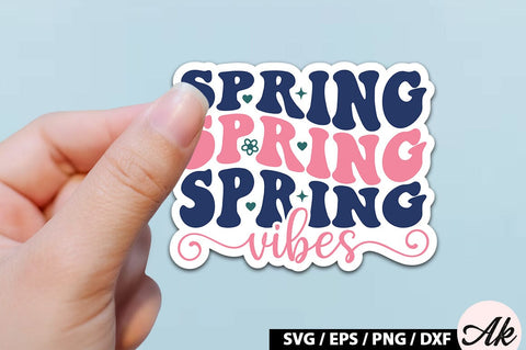Spring vibes Sticker SVG SVG akazaddesign 