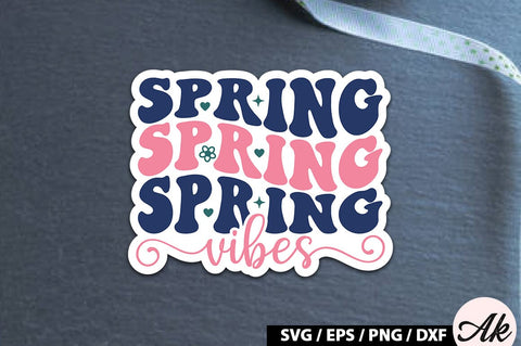 Spring vibes Sticker SVG SVG akazaddesign 