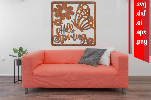 Spring Wall Decor | Wall Decor Lasercut SVG zafrans studio 