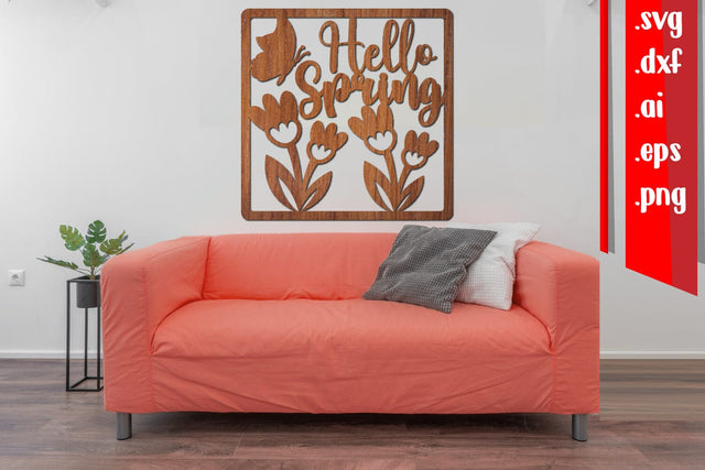 Spring Wall Decor | Wall Decor Lasercut SVG zafrans studio 
