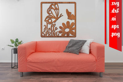 Spring Wall Decor | Wall Decor Lasercut SVG zafrans studio 