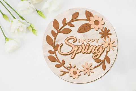 Spring Wall Panels Set, Multilayer Templates SVG LaserCutano 